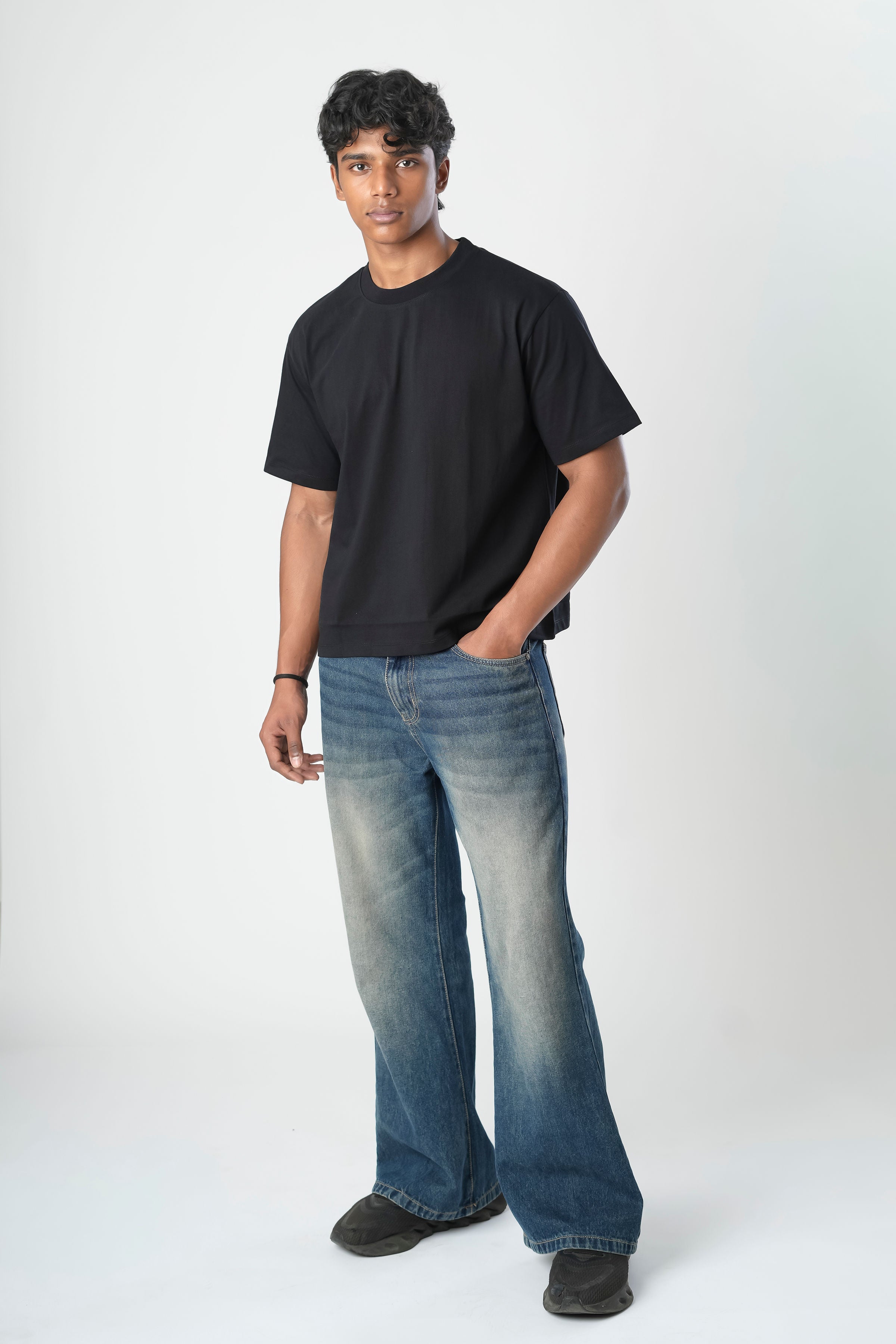 Boxy Black tee
