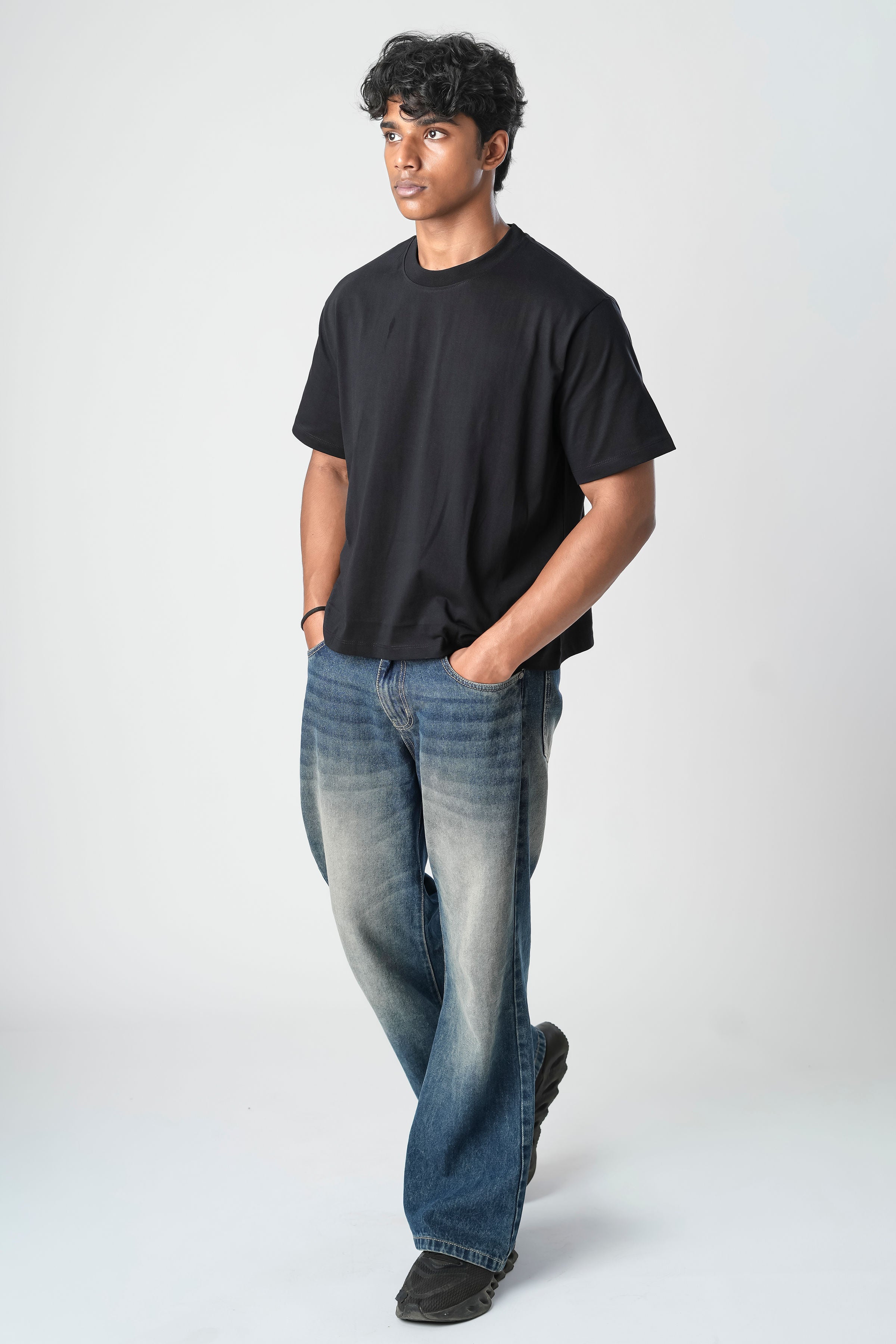 Boxy Black tee