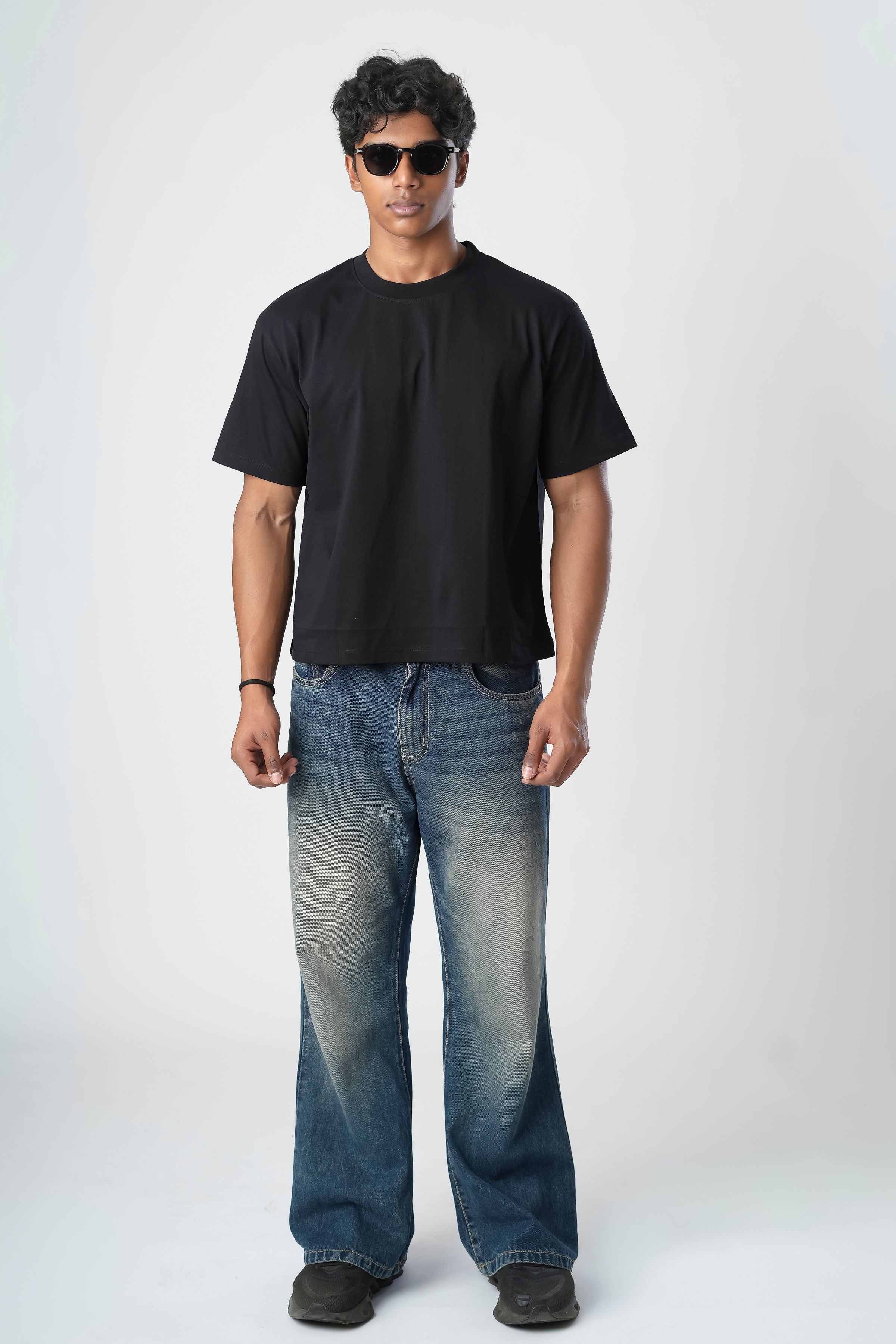 Boxy Black tee