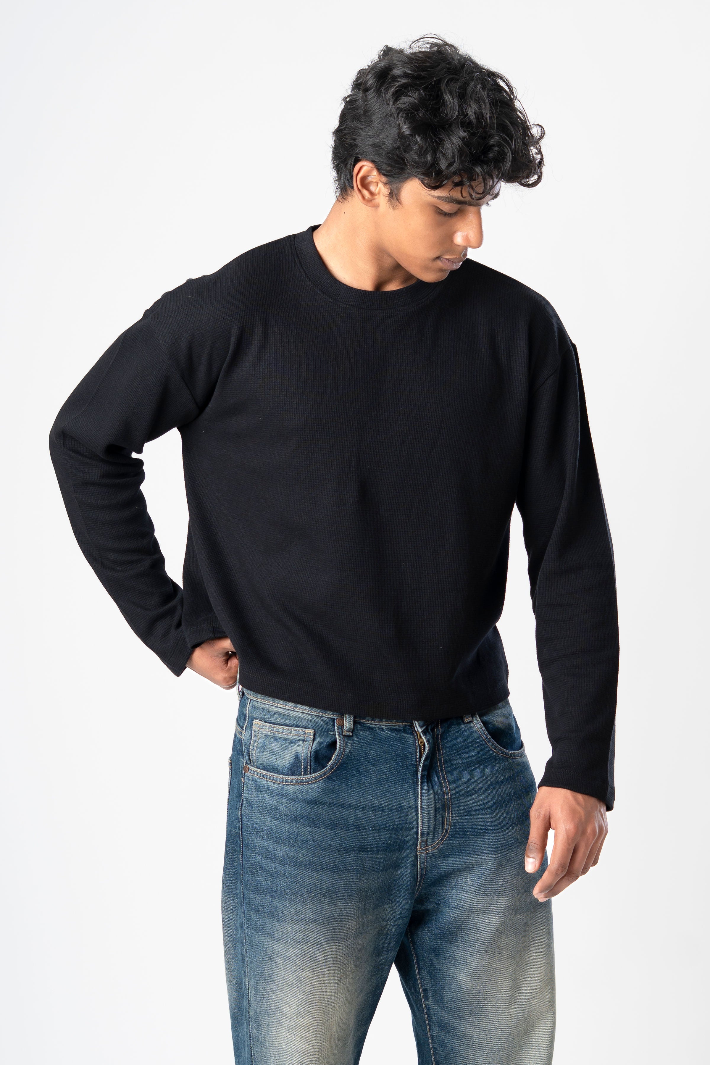 WAFFLE BLACK Tee