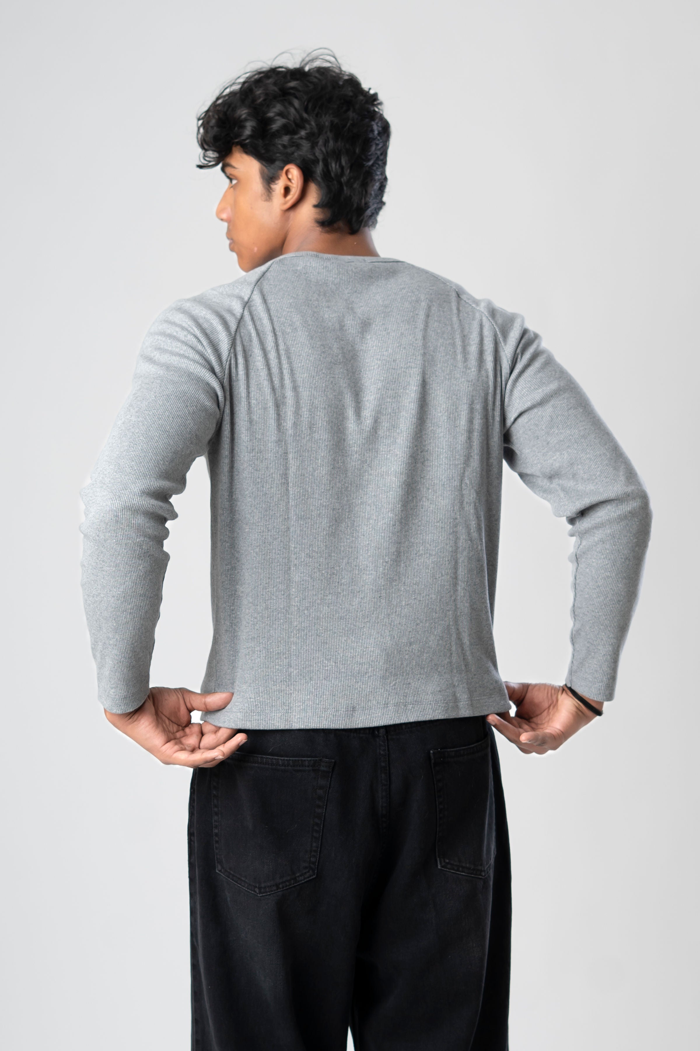 HENLEY Melange T-Shirt