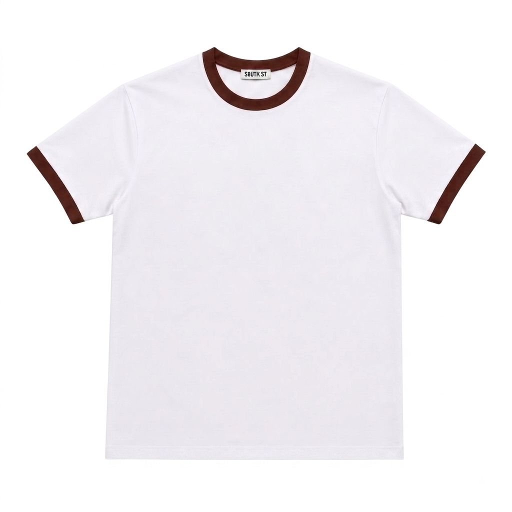 Ringer Tees - chocolate brown