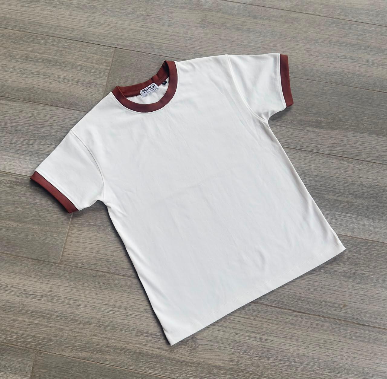 Ringer Tees - chocolate brown